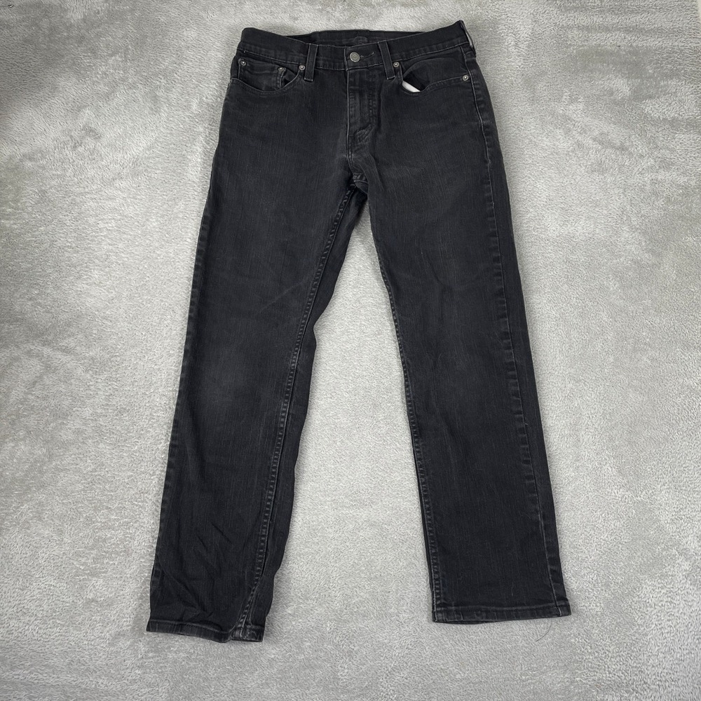Levi's 559 Jeans Mens 30x30 Black Relaxed Straight Stretch Denim Faded